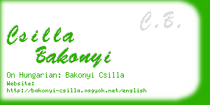 csilla bakonyi business card